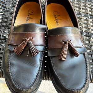 Cole Haan Men's Pinch Cup Tassel Loafers Two-Tone Black/Brown Size 13